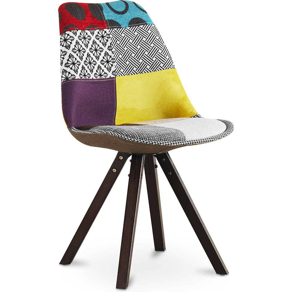  Buy Dining Chair - Upholstered in Patchwork - Ray Multicolour 59957 - in the UK