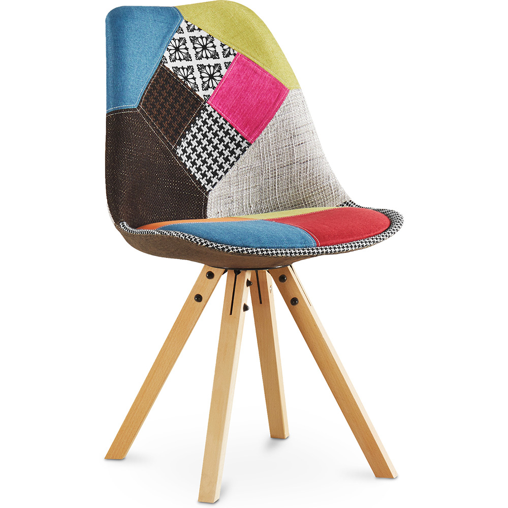  Buy Dining Chair - Upholstered in Patchwork - Simona Multicolour 59961 - in the UK
