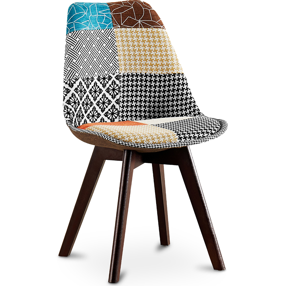  Buy Dining Chair - Upholstered in Patchwork - Patty  Multicolour 59965 - in the UK