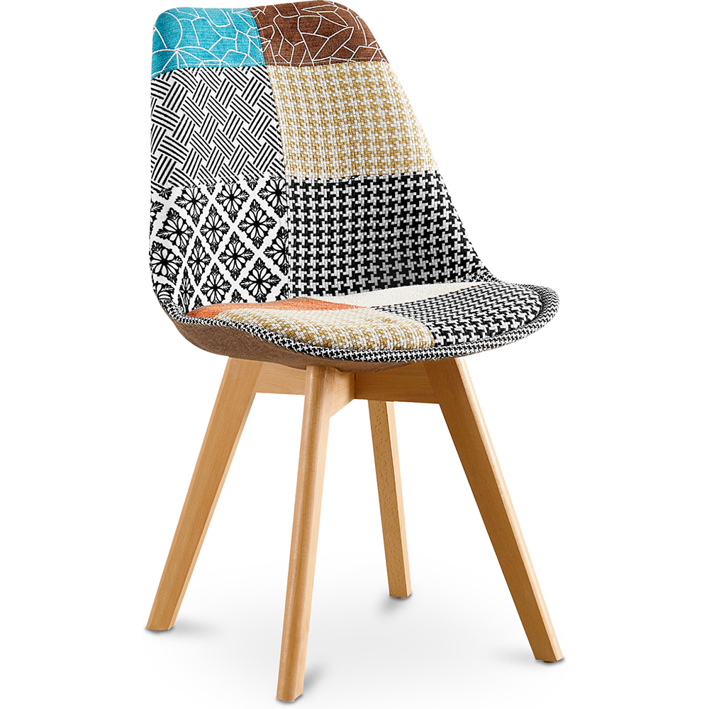  Buy Dining Chair - Upholstered in Patchwork - Patty Multicolour 59970 - in the UK