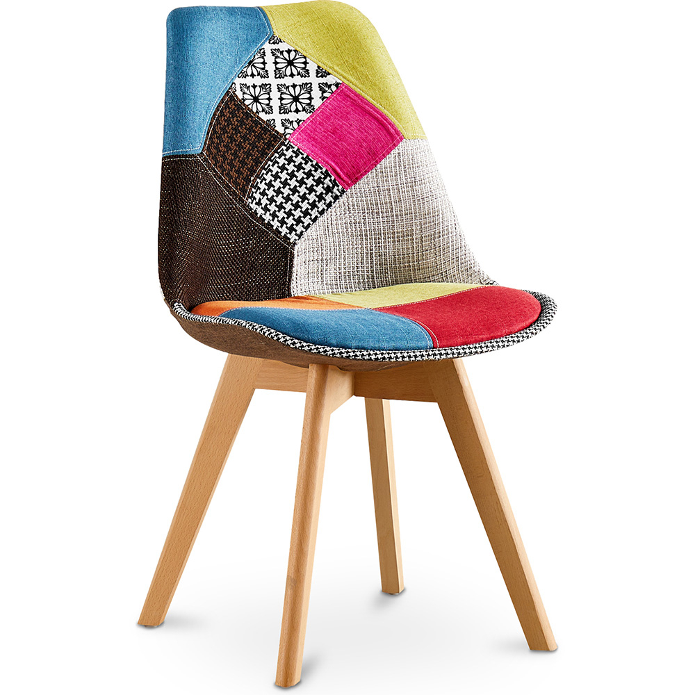  Buy Dining Chair - Upholstered in Patchwork - Simona Multicolour 59971 - in the UK