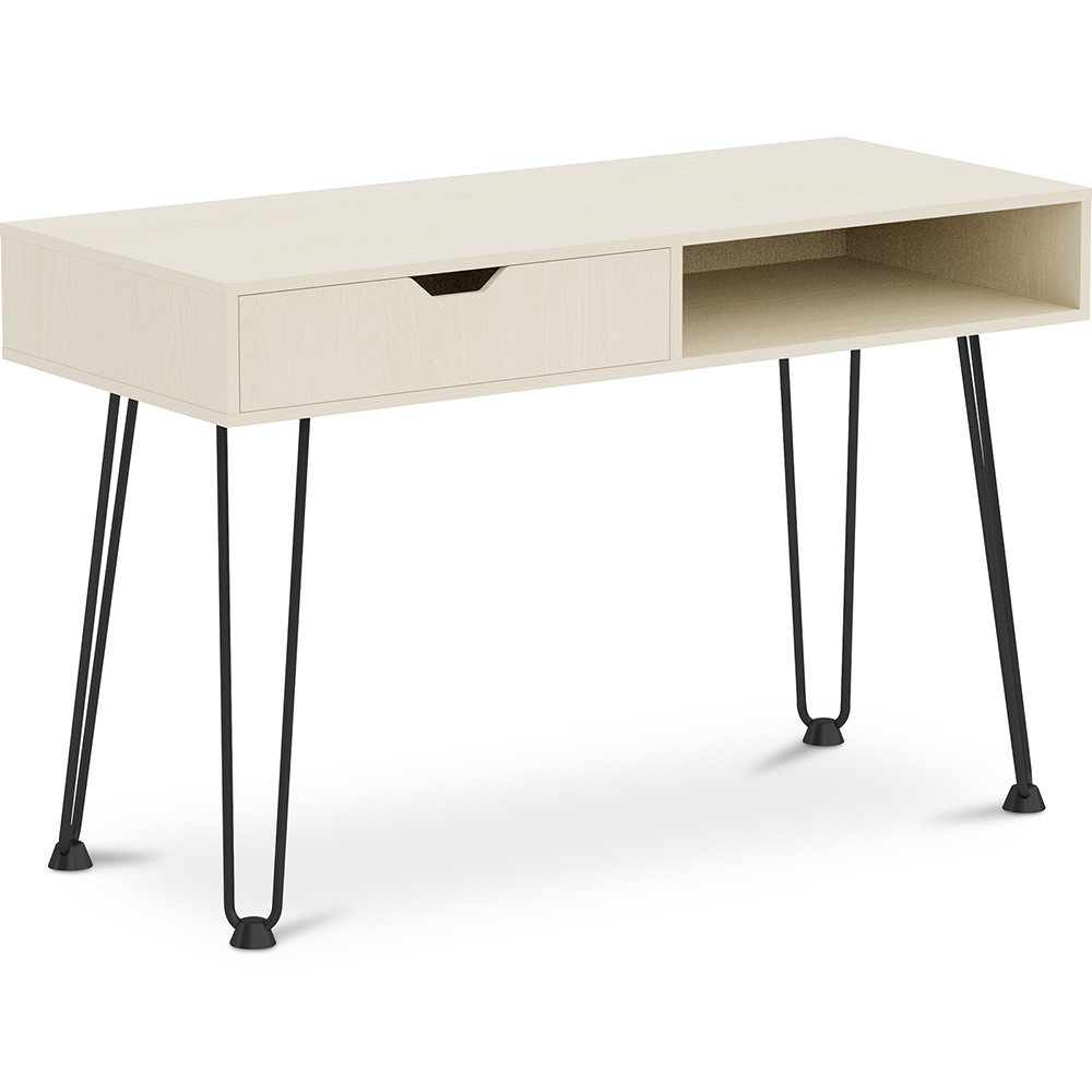  Buy Wooden Desk with Drawer - Scandinavian Design - Andor Natural wood 59986 - in the UK