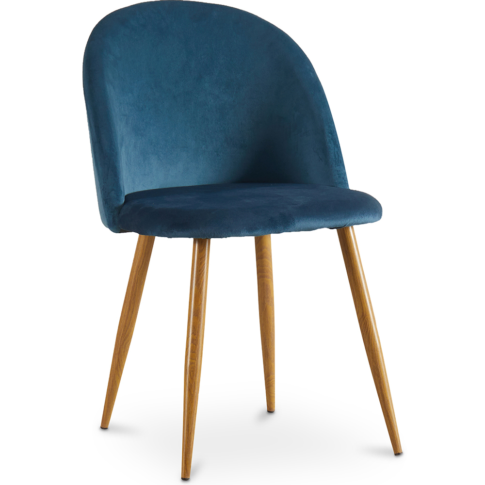  Buy Dining Chair - Velvet Upholstered - Scandinavian Style - Evelyne Dark blue 59990 - in the UK