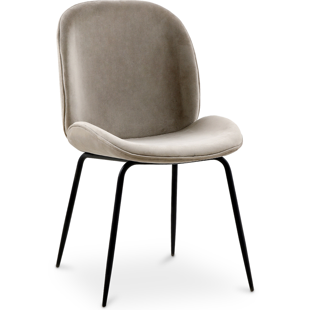  Buy Dining Chair Accent Velvet Upholstered Retro Design - Elias Taupe 59996 - in the UK