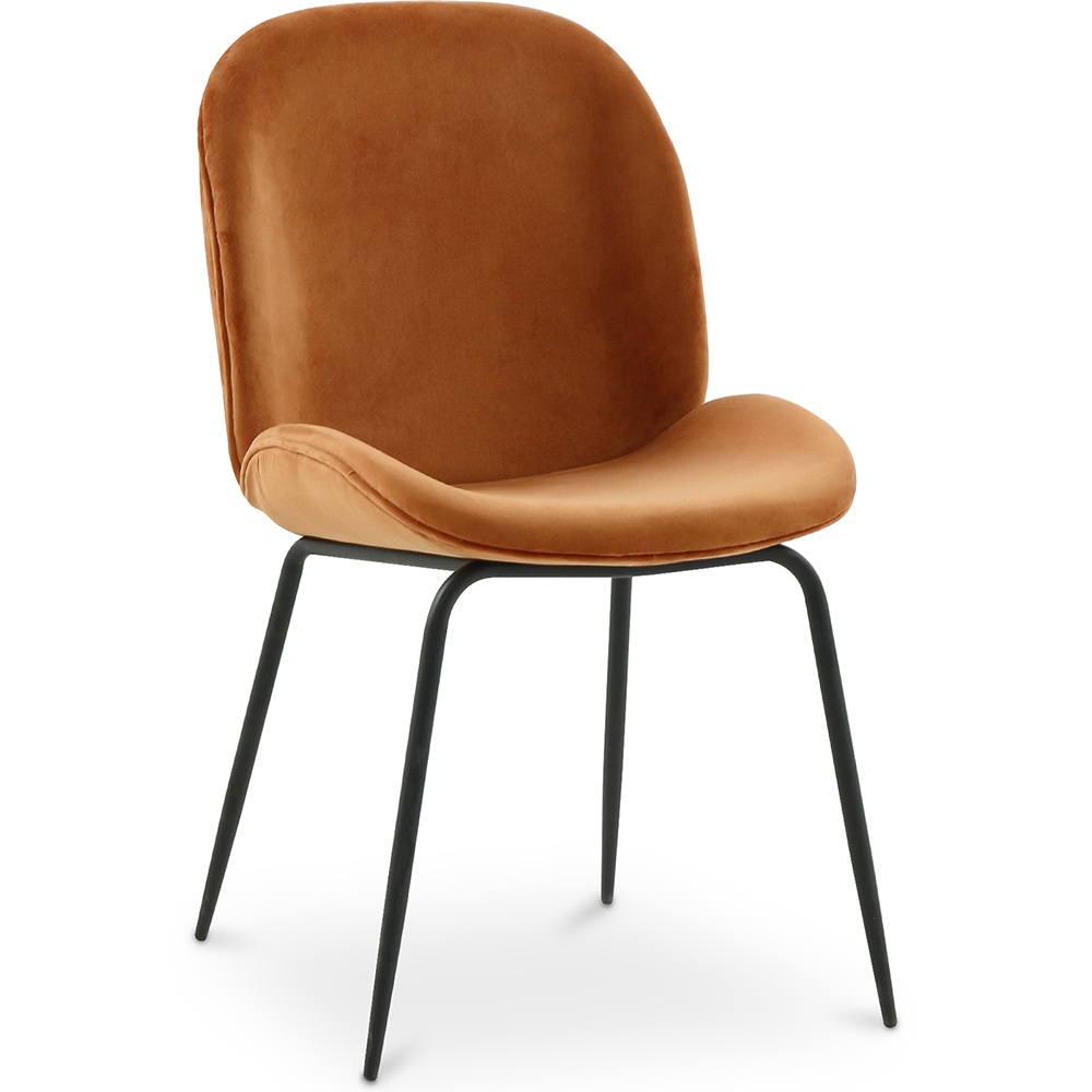  Buy Dining Chair - Upholstered in Velvet - Retro - Elias Brick 59996 - in the UK