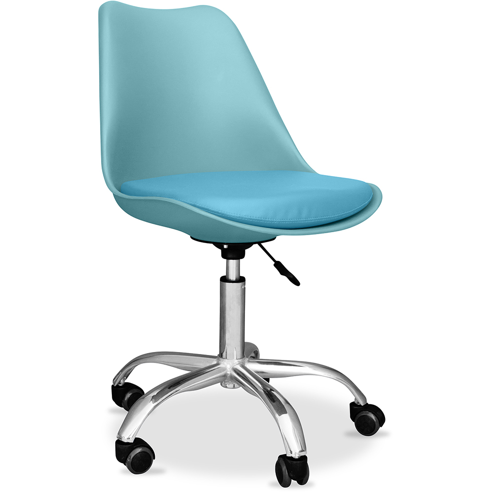  Buy Office Chair with Wheels - Swivel Desk Chair - Tulip Aquamarine 58487 - in the UK