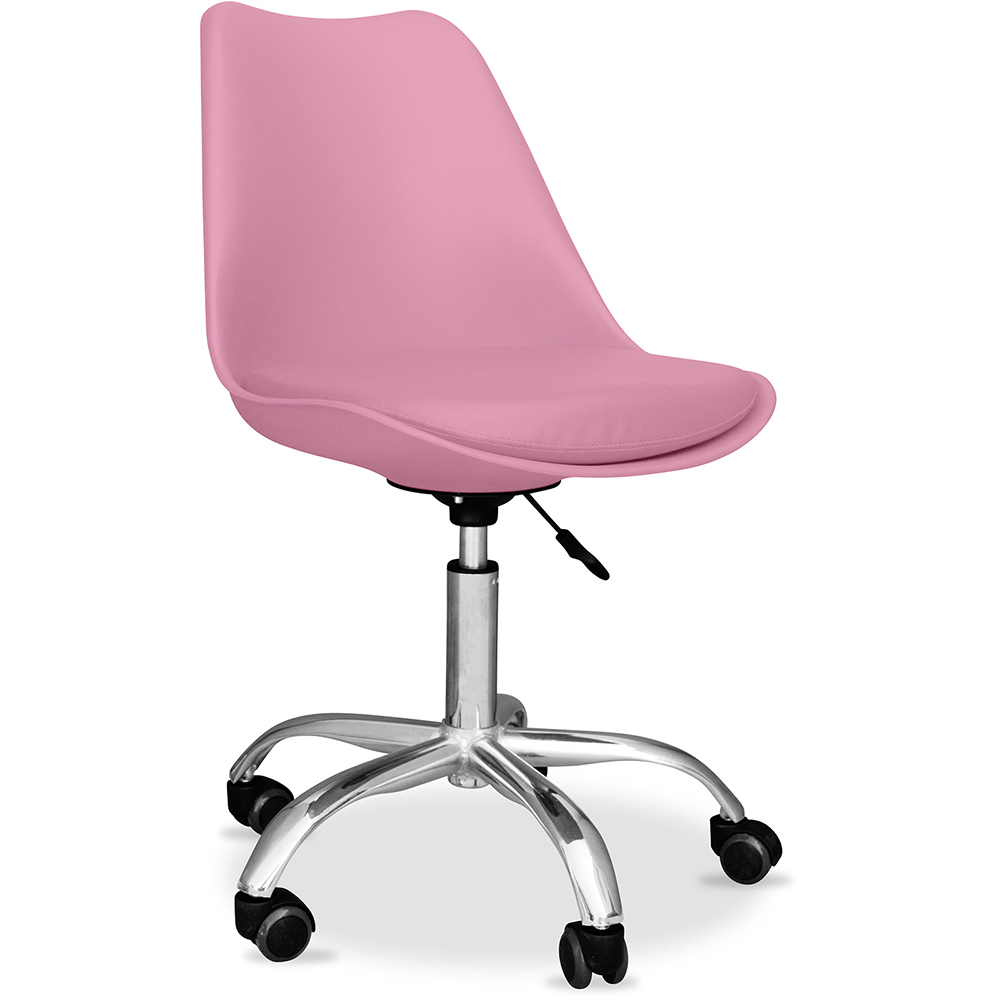  Buy Tulip swivel office chair with wheels Pastel pink 58487 - in the UK
