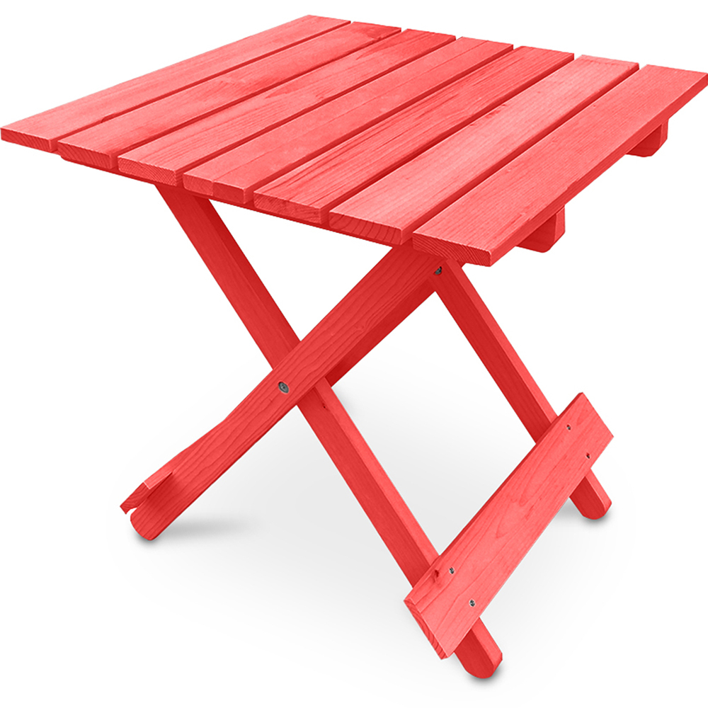  Buy Garden Table - Adirondack Wood Side Table - Alana Red 60007 - in the UK