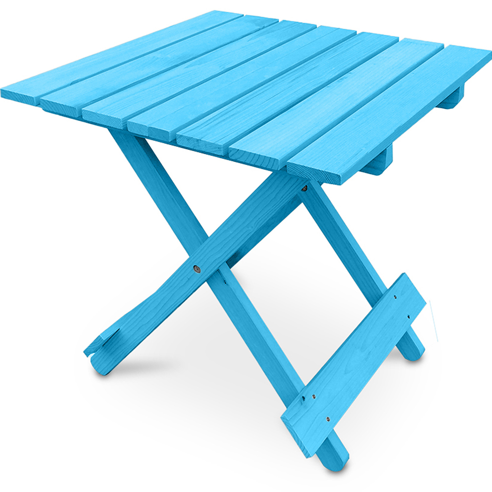  Buy Garden Table - Adirondack Wood Side Table - Alana Turquoise 60007 - in the UK
