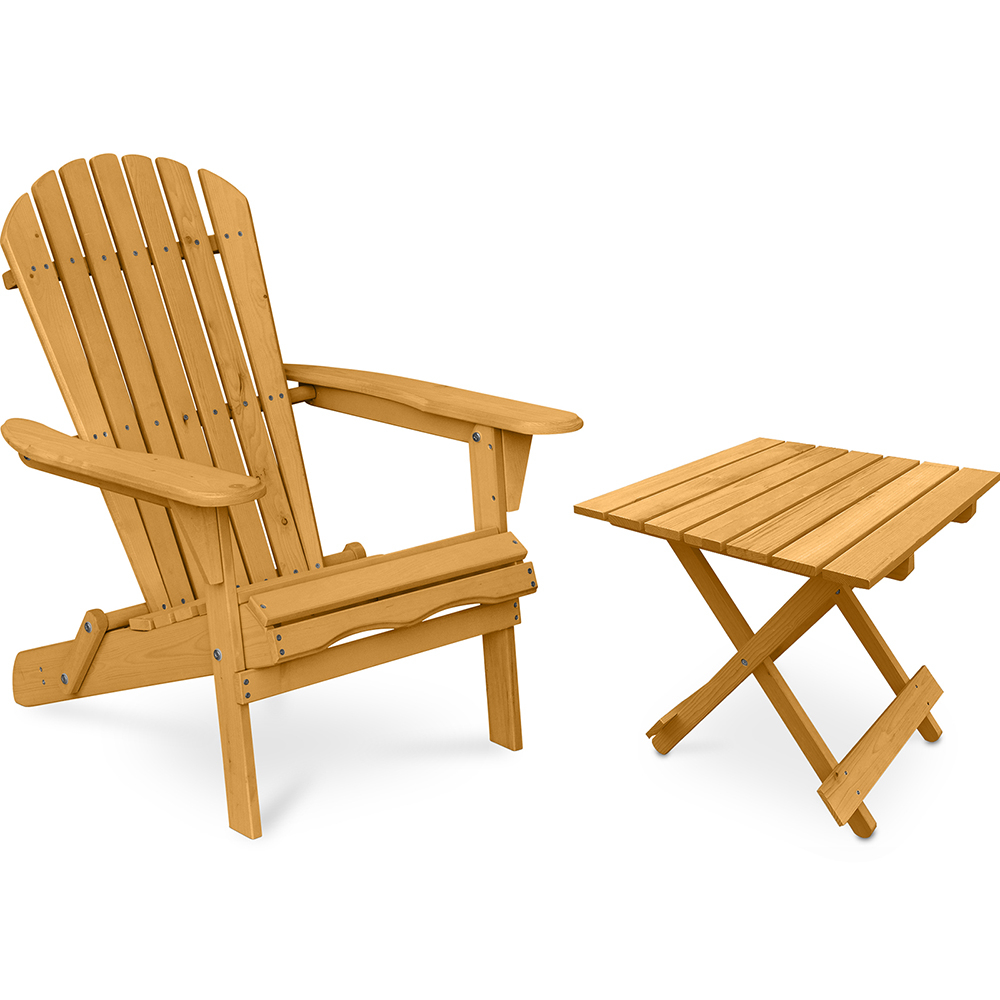 Buy Outdoor Chair and Outdoor Garden Table - Wooden - Alana Natural wood 60008 - in the UK