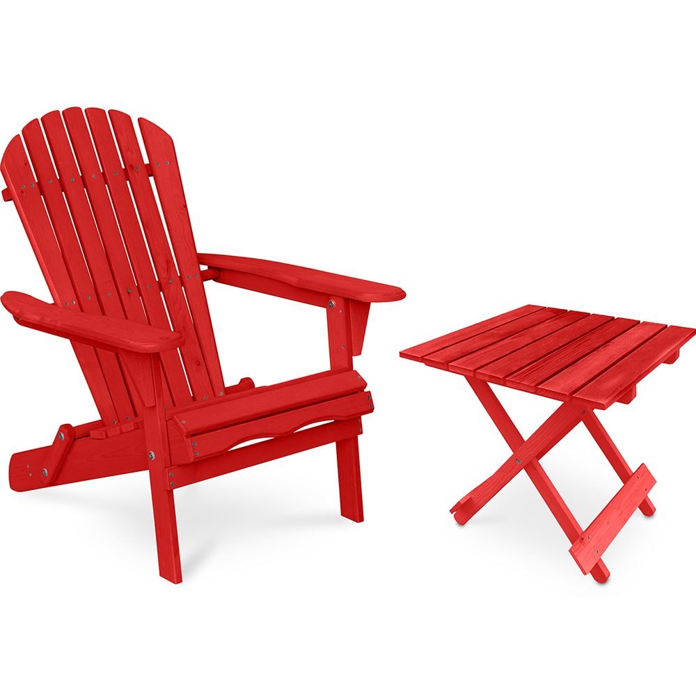  Buy Outdoor Chair and Outdoor Garden Table - Wooden - Alana Red 60008 - in the UK