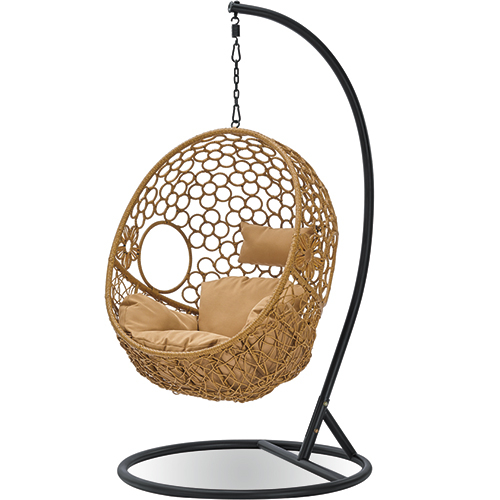  Buy Garden Hanging Chair Boho Bali Design - Swing - Alona Yellow 60016 - in the UK