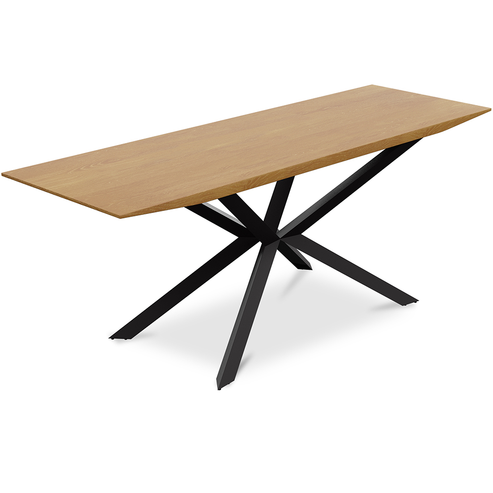  Buy Rectangular Dining Table - Industrial Wood and Metal - Danr Natural wood 60019 - in the UK