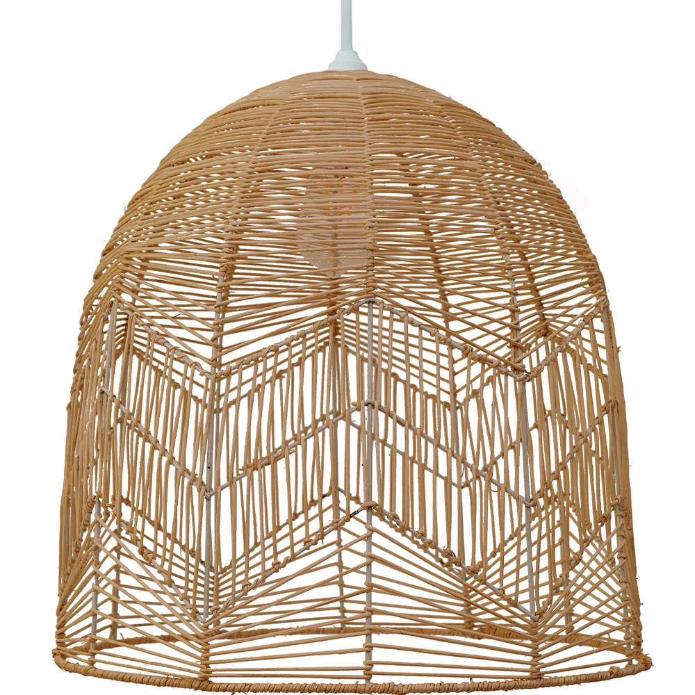Rattan Ceiling Lamp - Boho Bali Design Pendant Lamp - Bu image 8