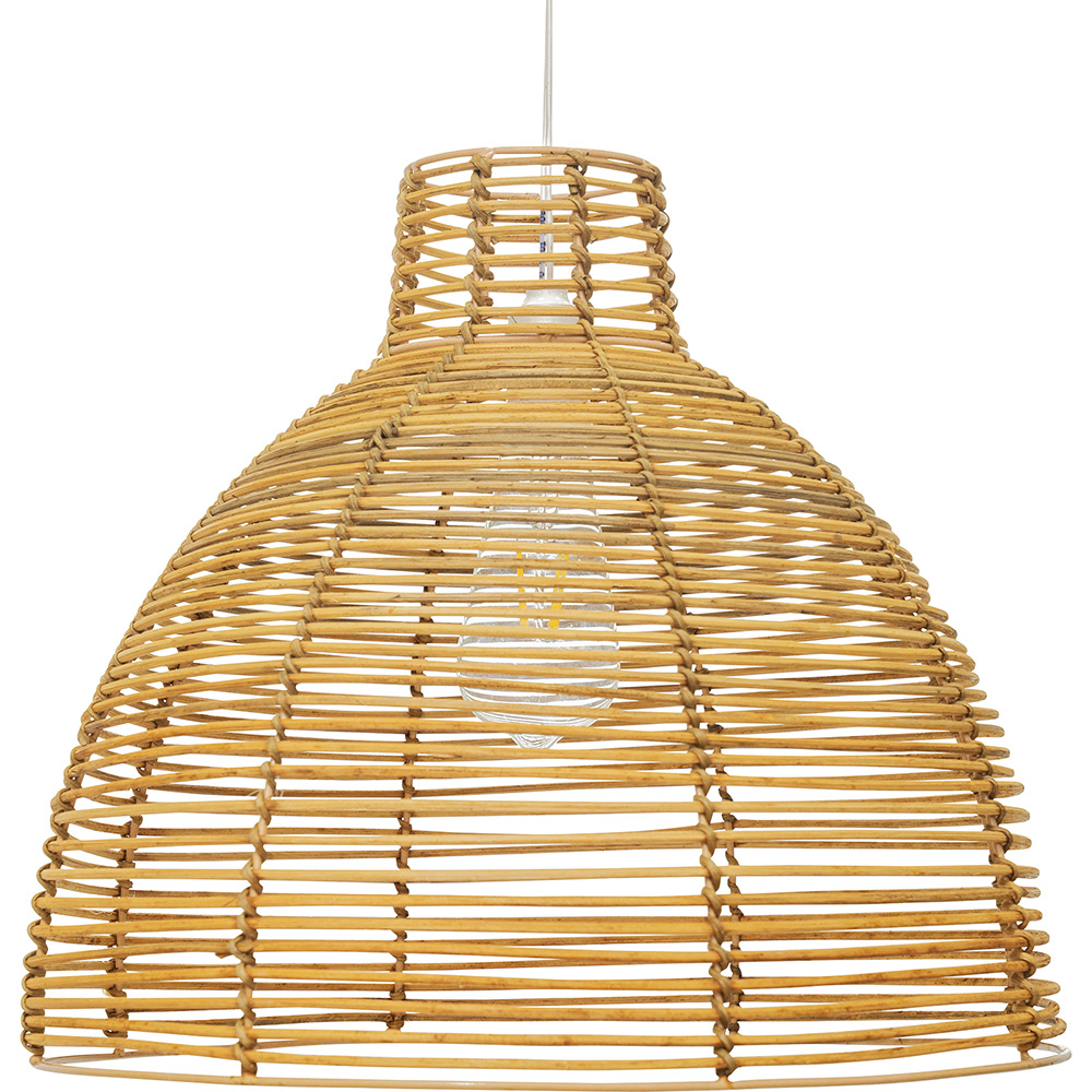  Buy Rattan Ceiling Lamp - Boho Bali Design Pendant Lamp - Can Natural wood 60033 - in the UK