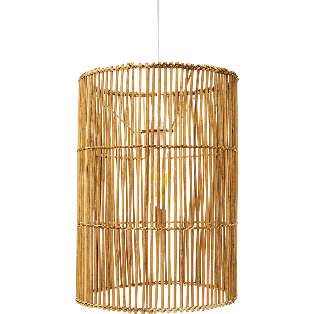  Buy Rattan Ceiling Lamp - Boho Bali Design Pendant Lamp - An Natural wood 60045 - in the UK