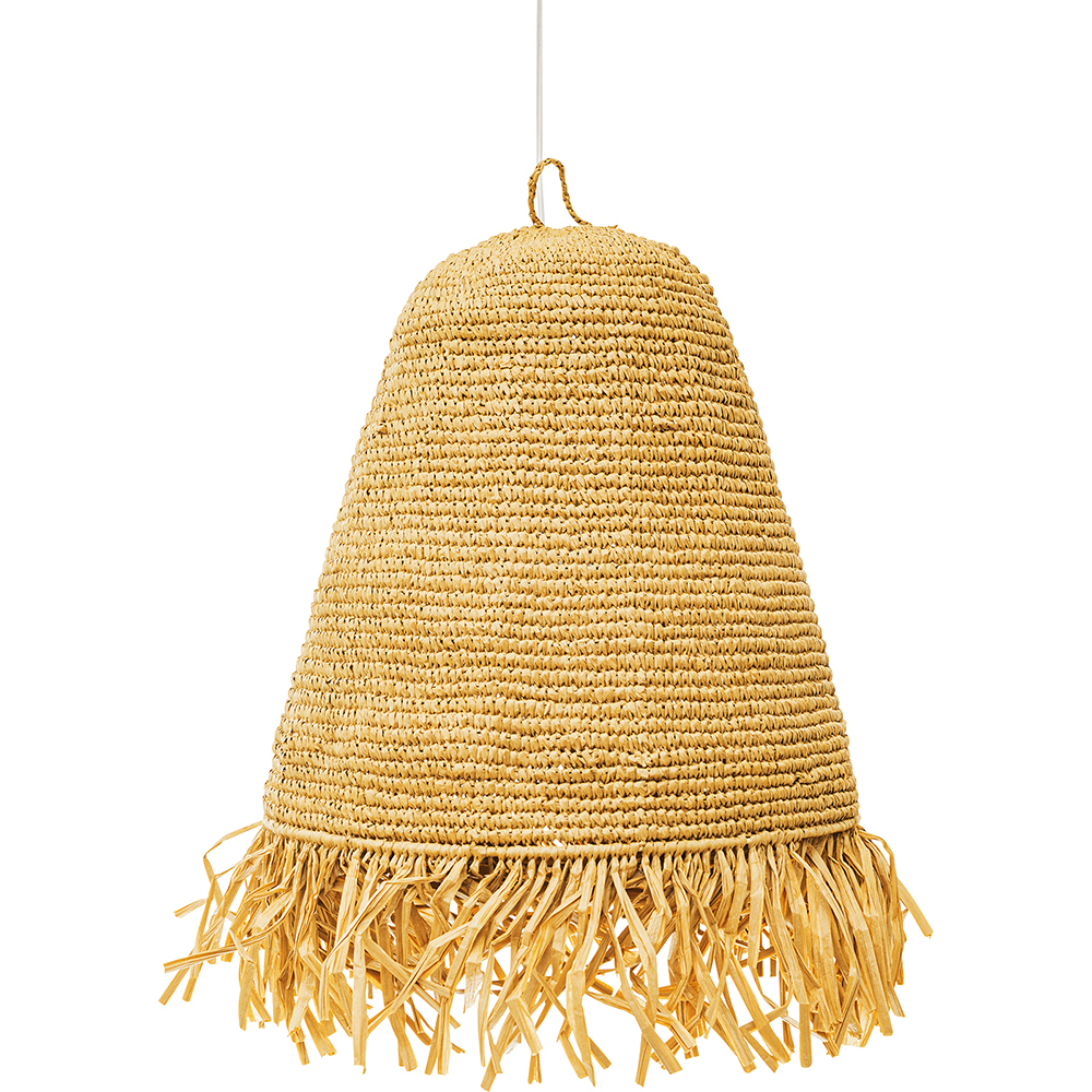  Buy Hanging Lamp Boho Bali Style Natural Raffia - Thao Natural wood 60046 - in the UK