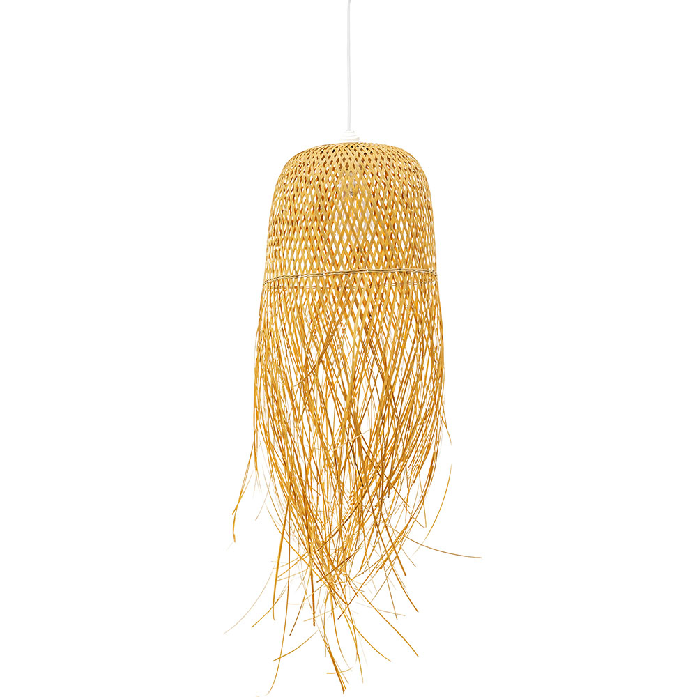  Buy Ceiling Lamp with Bamboo - Boho Bali Design Pendant Lamp - Thow Natural wood 60048 - in the UK