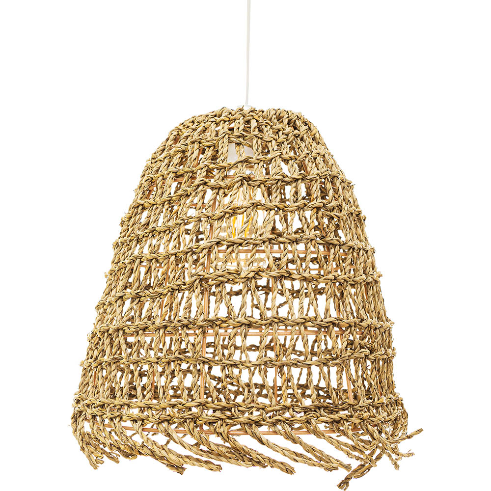  Buy Rattan Ceiling Lamp - Boho Bali Design Pendant Lamp - Linei Natural wood 60049 - in the UK