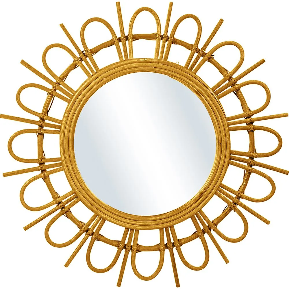 Wall Mirror - Boho Bali Round Design (60 cm) - Miu image 8