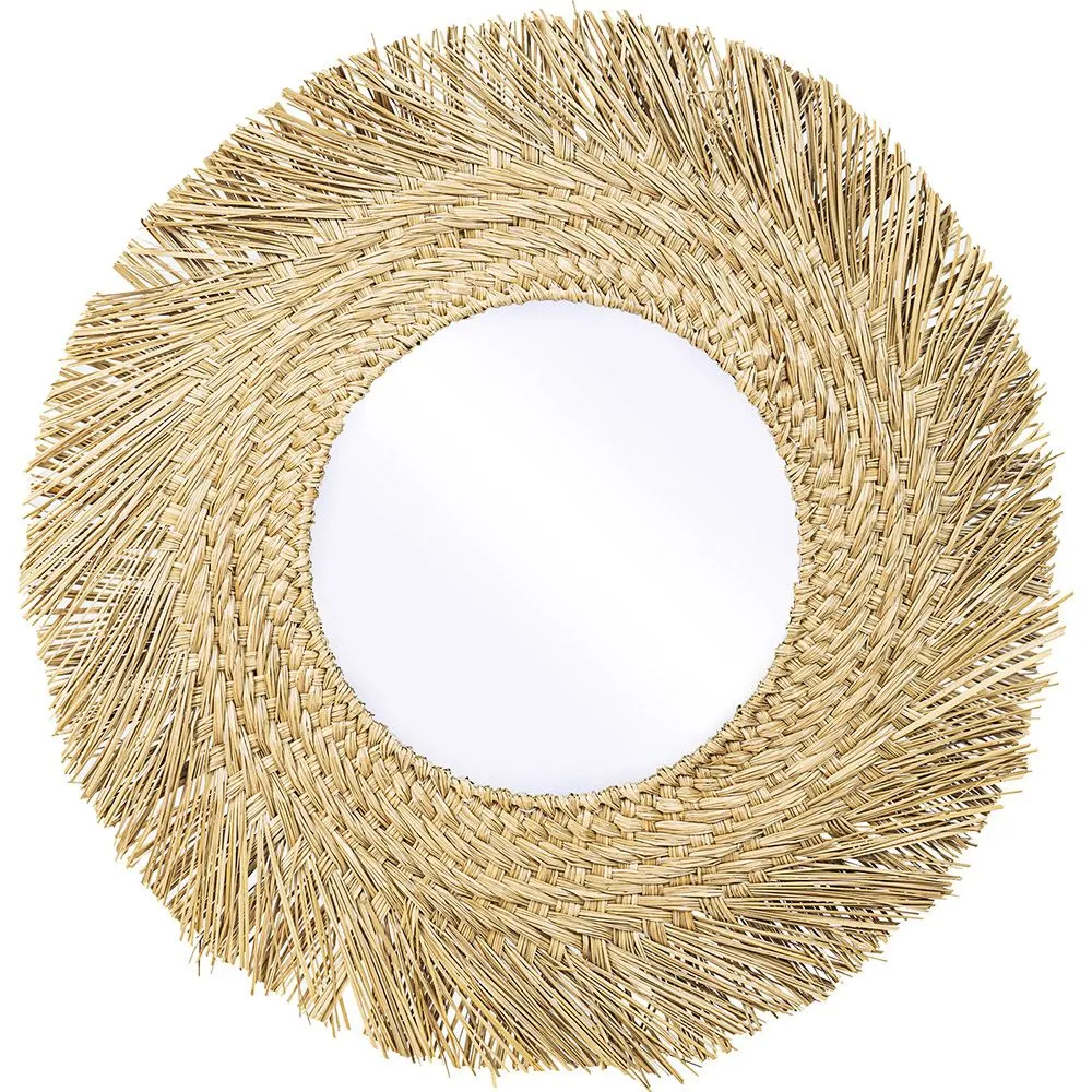 Wall Mirror - Boho Bali Round Design (60 cm) - Rewu image 8