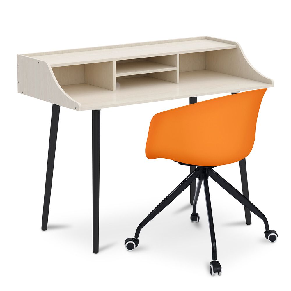Wooden Desk - Scandinavian Design - Torkel + Designer Office Chair - Joan image 8