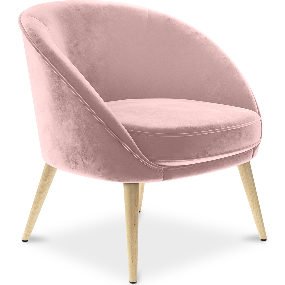  Buy Design Armchair - Upholstered in Velvet - Pimba Light Pink 60077 - in the UK