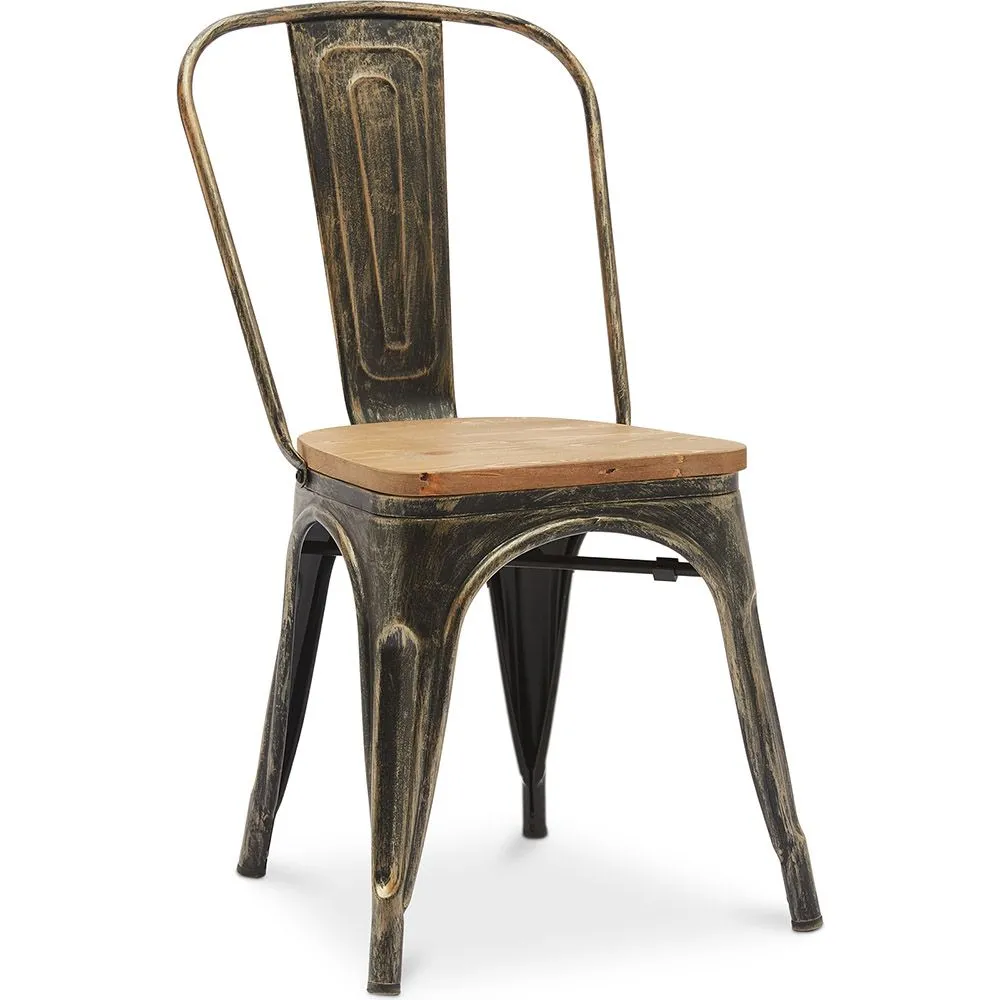 Dining Chair - Industrial Design - Steel and Wood - New Edition - Stylix image 8