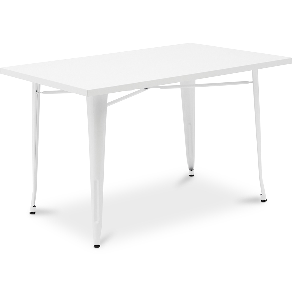  Buy Rectangular Dining Table - Industrial Design - White Metal - Ashi White 60128 - in the UK