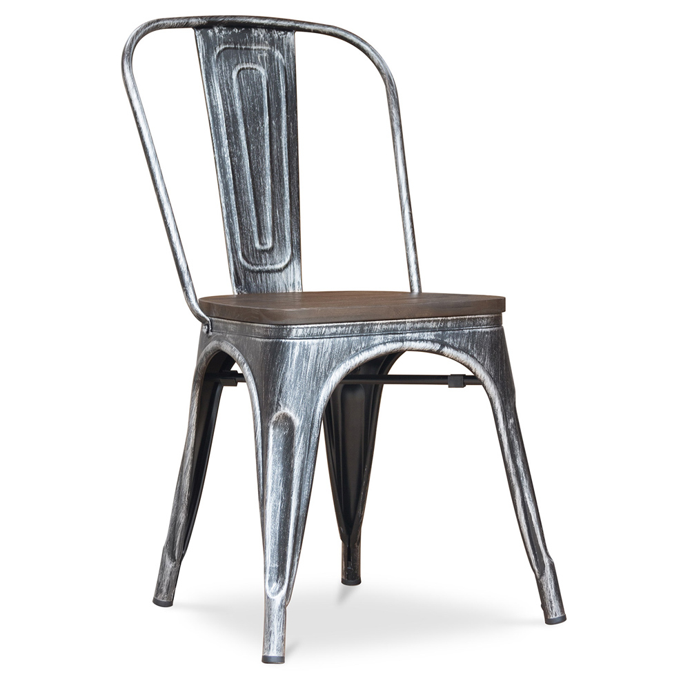  Buy Dining Chair - Industrial Design - Steel and Wood - New Edition - Stylix Industriel 60124 - in the UK