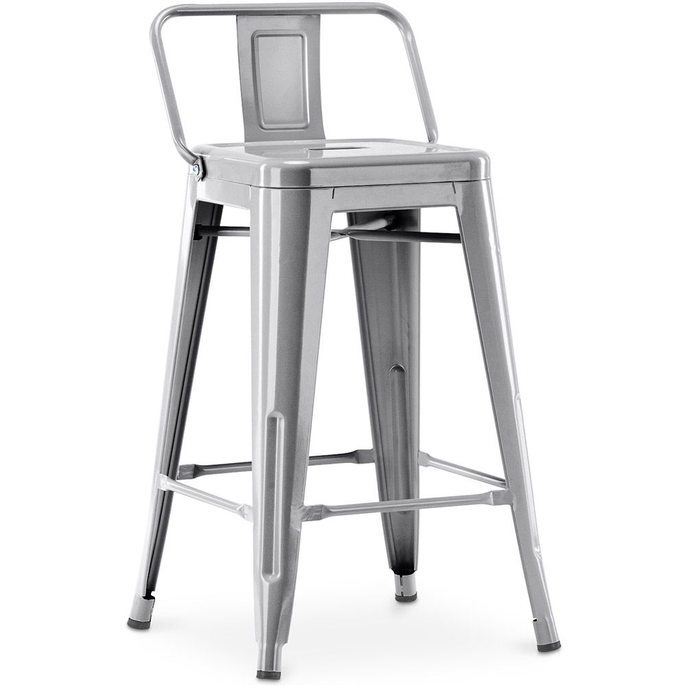 Bar Stool with Backrest - Industrial Design - 60cm - New Edition - Stylix image 8