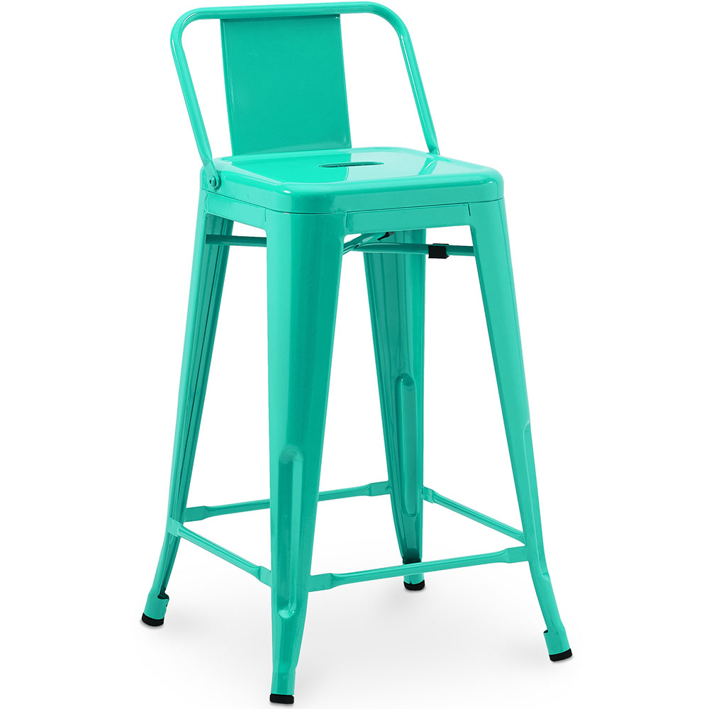  Buy Bar Stool with Backrest - Industrial Design - 60cm - New Edition - Stylix Pastel green 60126 - in the UK