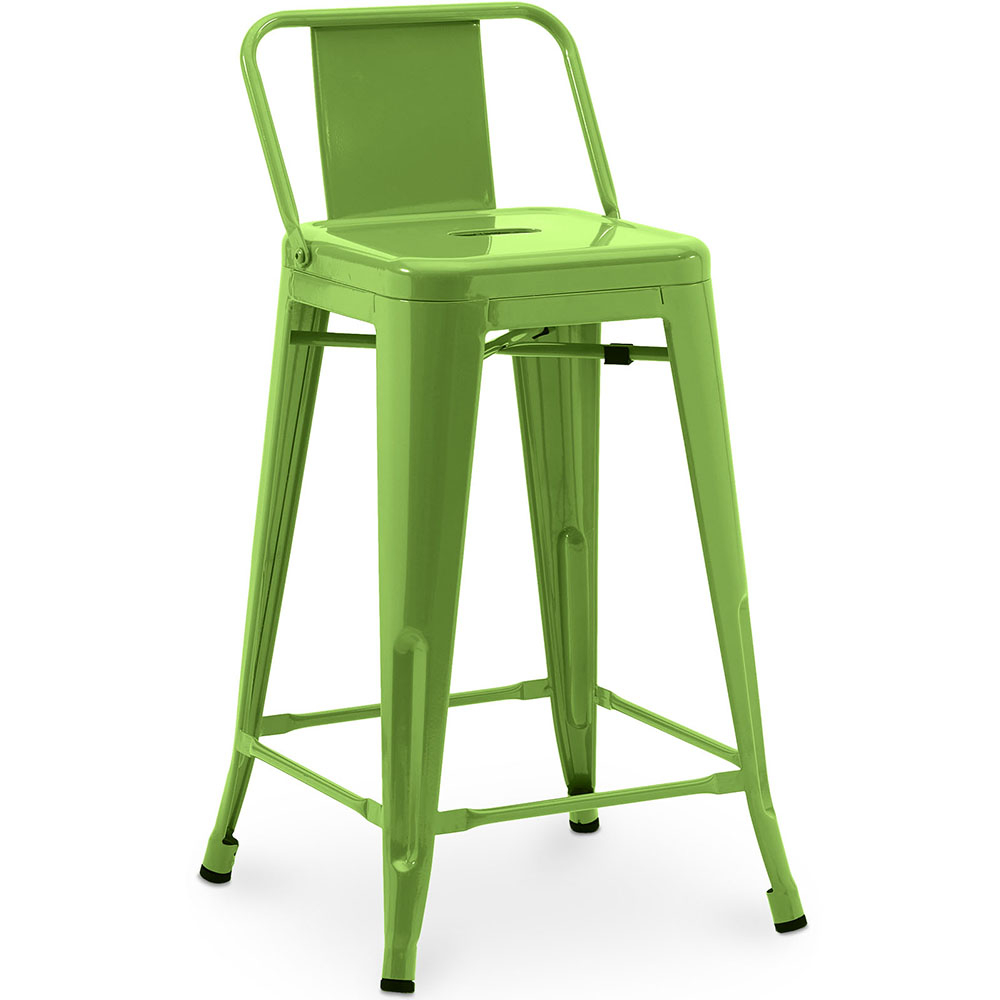  Buy Bar Stool with Backrest - Industrial Design - 60cm - New Edition - Stylix Light green 60126 - in the UK
