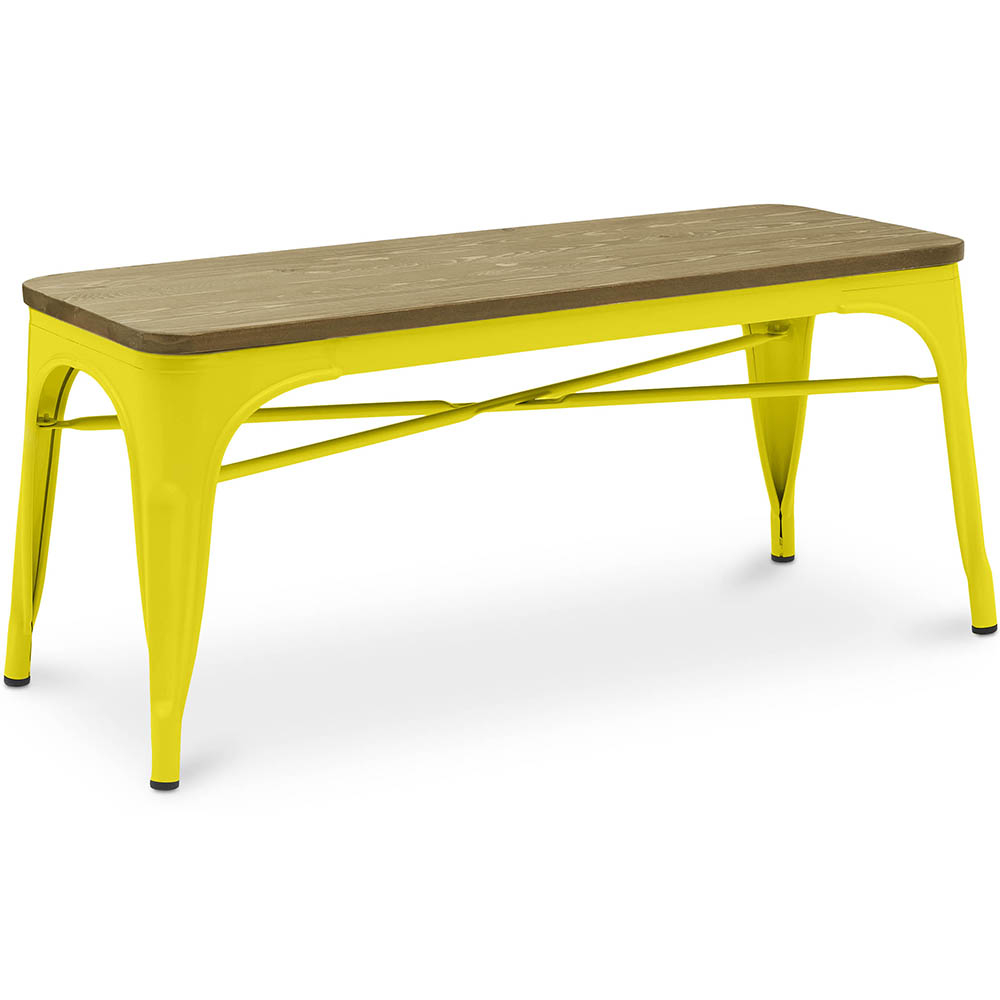  Buy Bench - Industrial Design - Wood and Metal - Stylix Yellow 60131 - in the UK