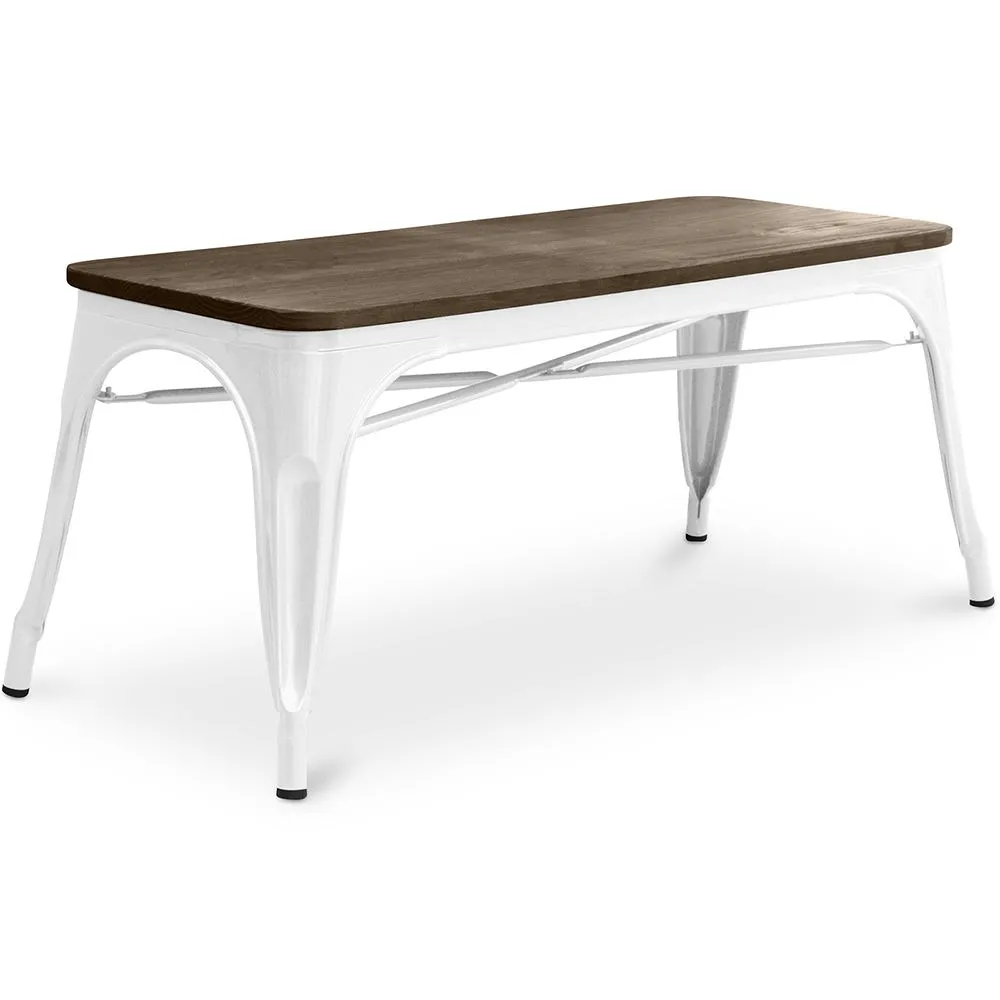 Industrial Design Bench - Wood and Metal - Stylix image 8