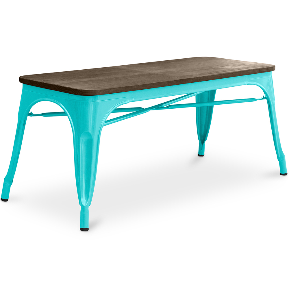  Buy Industrial Design Bench - Wood and Metal - Stylix Pastel green 60132 - in the UK