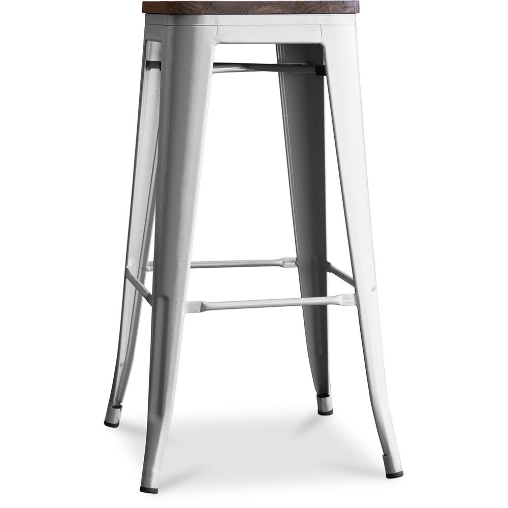 Bar Stool - Industrial Design - Wood & Steel - 76 cm - New Edition- Stylix image 8
