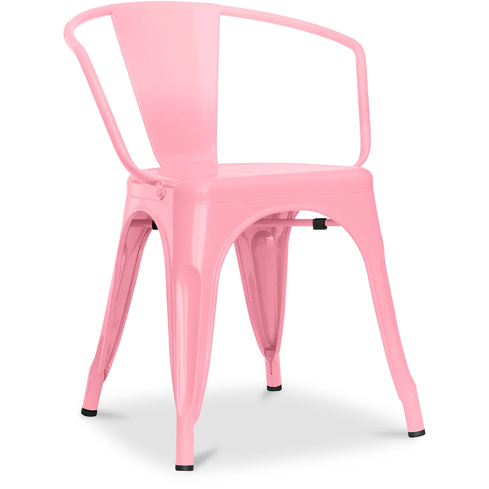 Dining Chair with Armrests - Industrial Design - Steel - New Edition - Stylix image 8