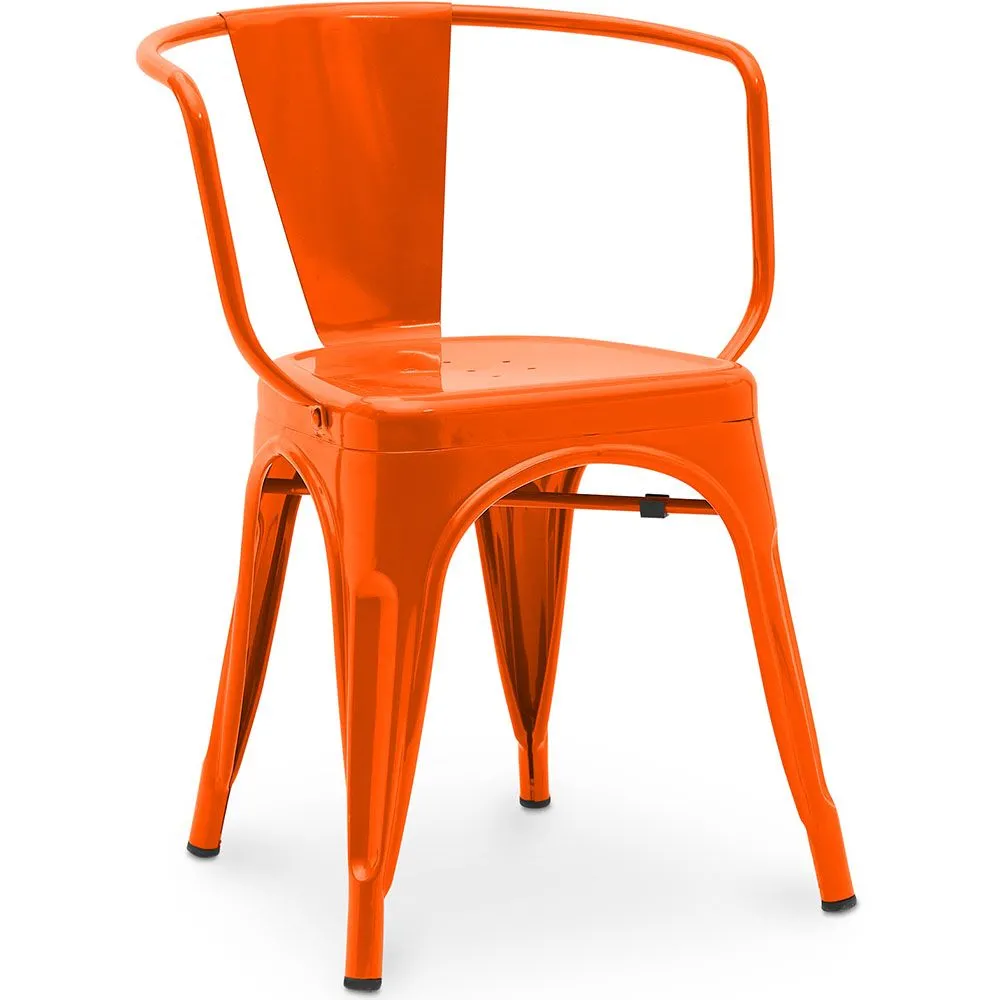 Dining Chair with Armrests - Industrial Design - Steel - New Edition - Stylix image 8