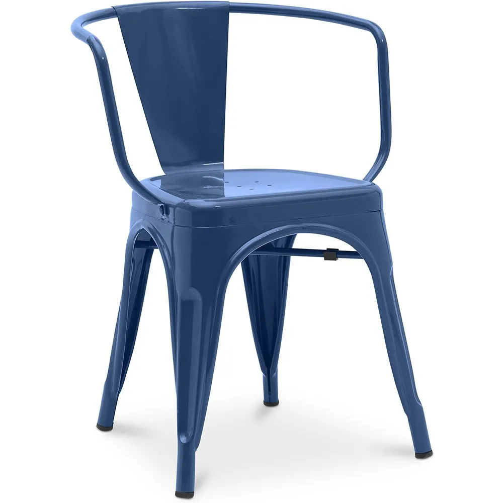 Dining Chair with Armrests - Industrial Design - Steel - New Edition - Stylix image 8