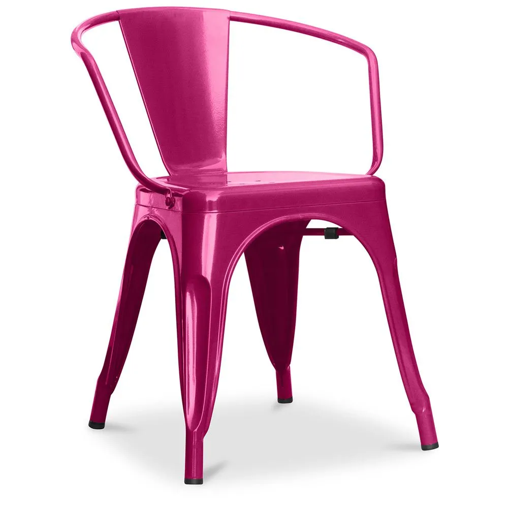 Dining Chair with Armrests - Industrial Design - Steel - New Edition - Stylix image 8