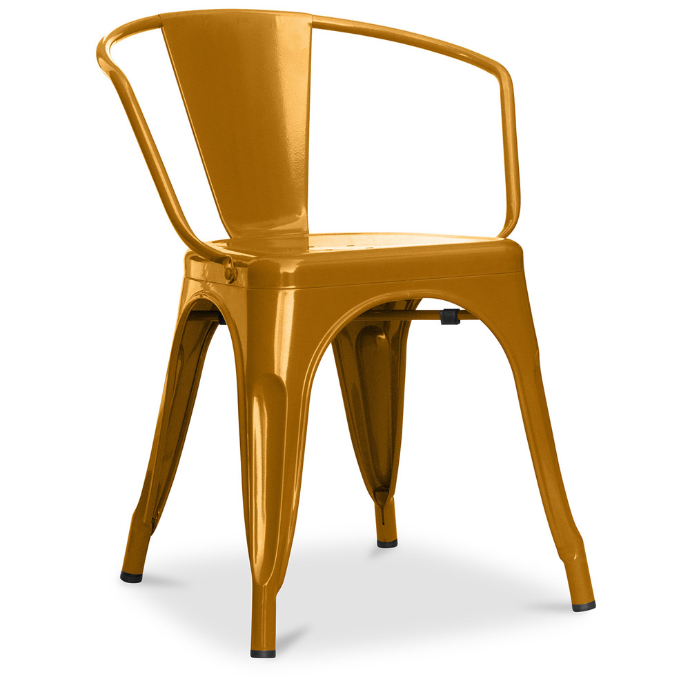  Buy Dining Chair with Armrests - Industrial Design - Steel - New Edition - Stylix Gold 60140 - in the UK