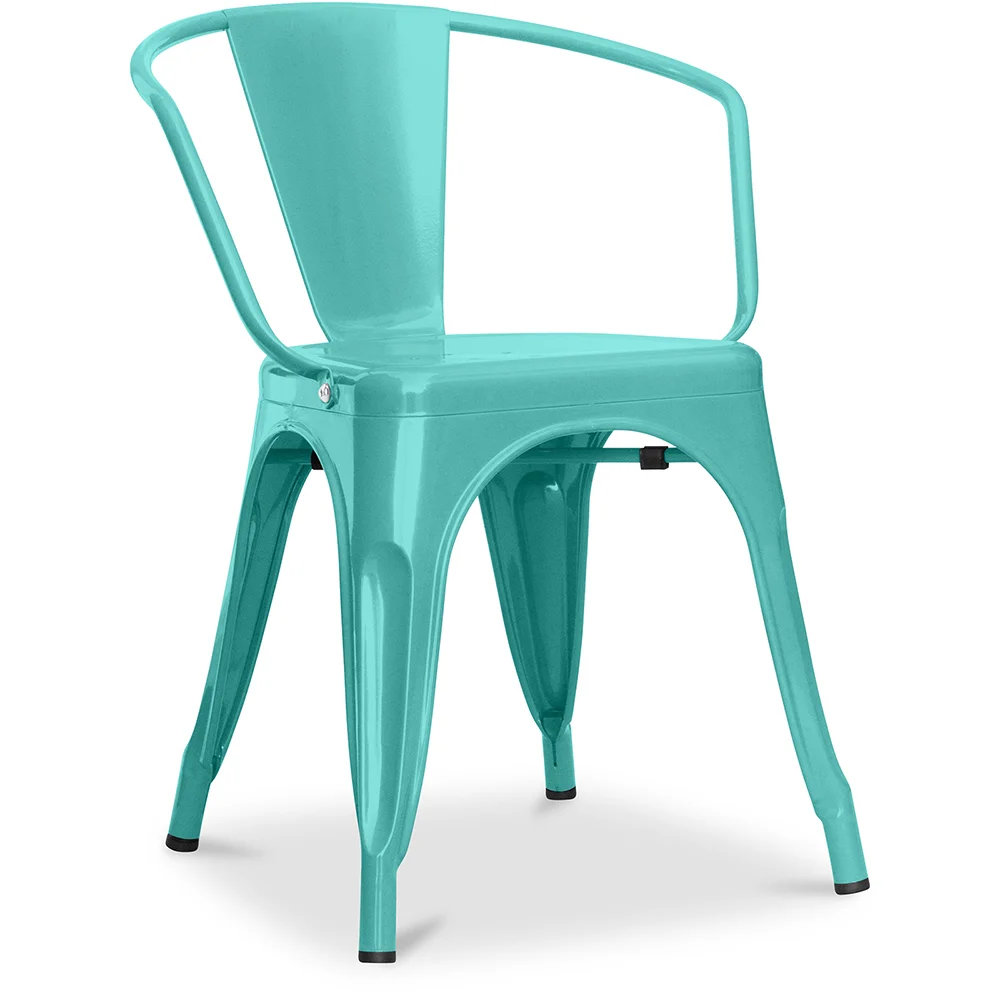 Dining Chair with Armrests - Industrial Design - Steel - New Edition - Stylix image 8