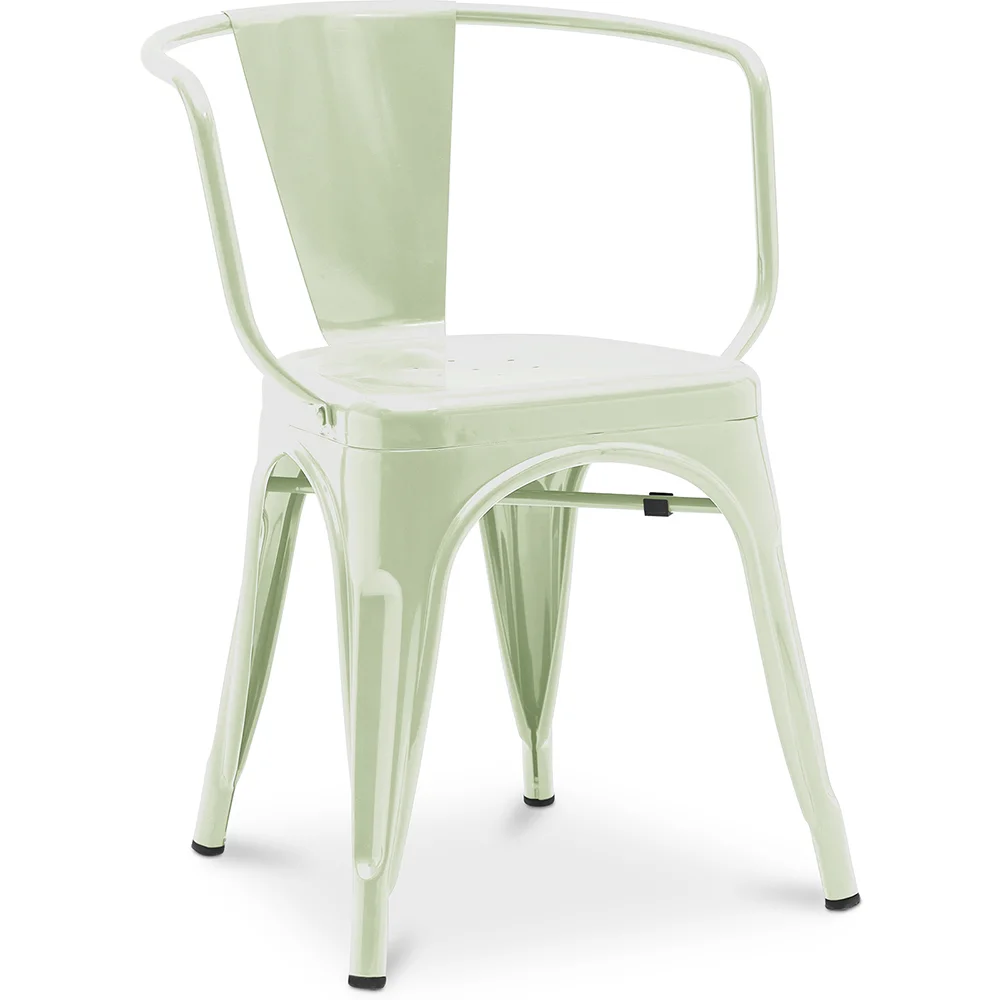 Dining Chair with Armrests - Industrial Design - Steel - New Edition - Stylix image 8