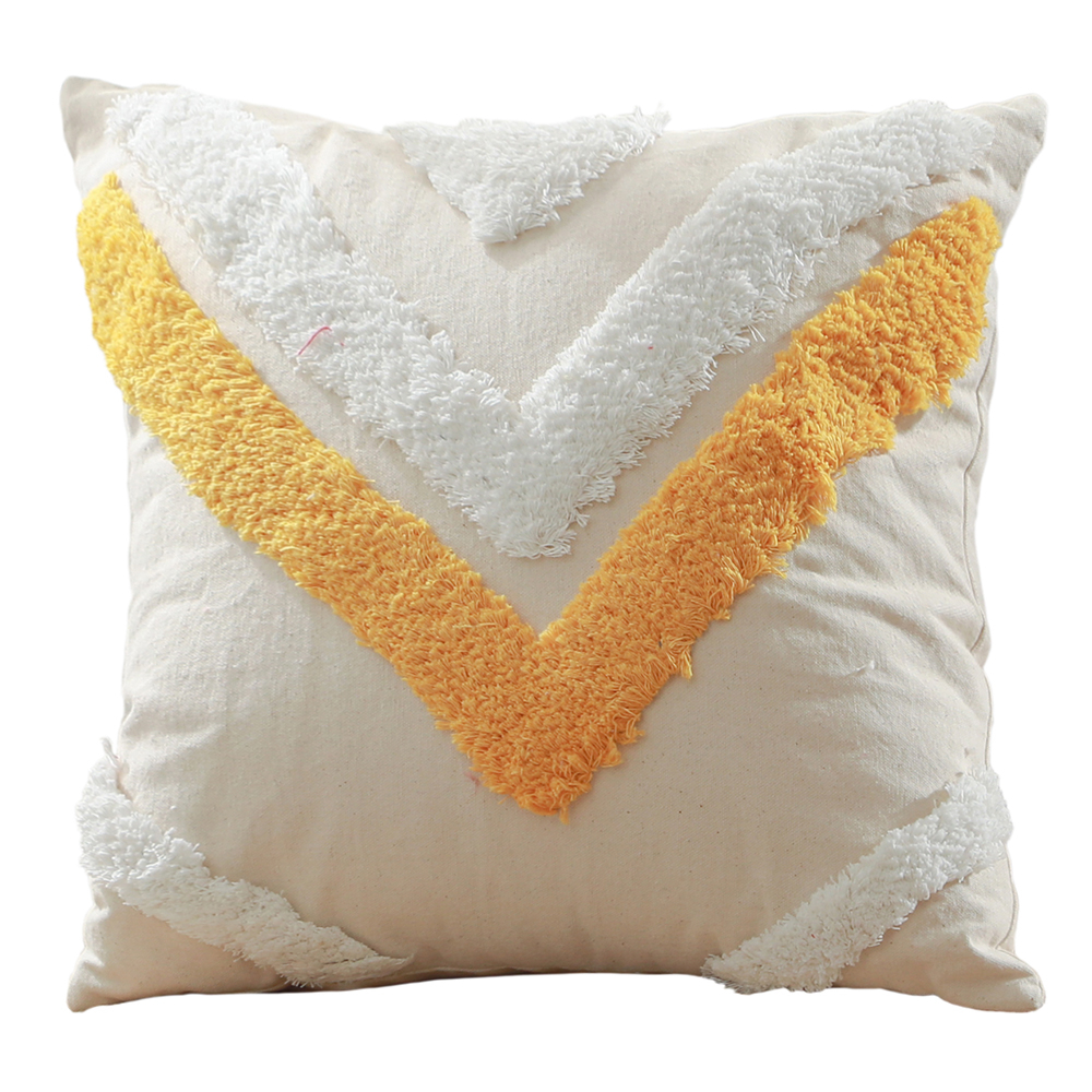  Buy Boho Bali Style Cushion - Cover and Filling Included - Esha Yellow 60158 - in the UK