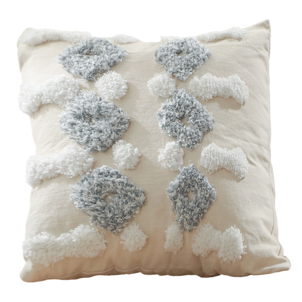  Buy Boho Bali Style Cushion - Cover and Filling Included - Nesa Grey 60166 - in the UK