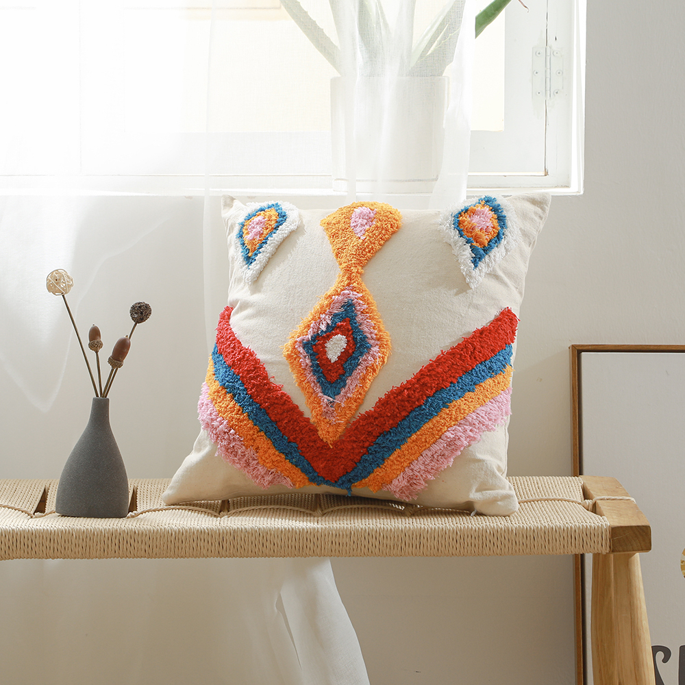  Buy Boho Bali Style Cushion - Cover and Filling Included - Tira Multicolour 60168 - in the UK