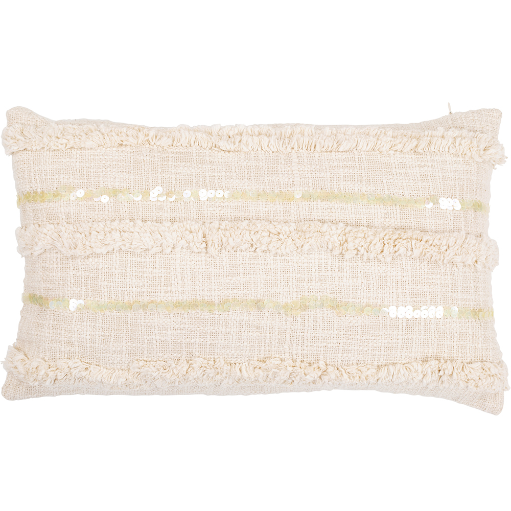  Buy Boho Bali Style Cushion - Cover and Filling Included - Cassandra White 60178 - in the UK