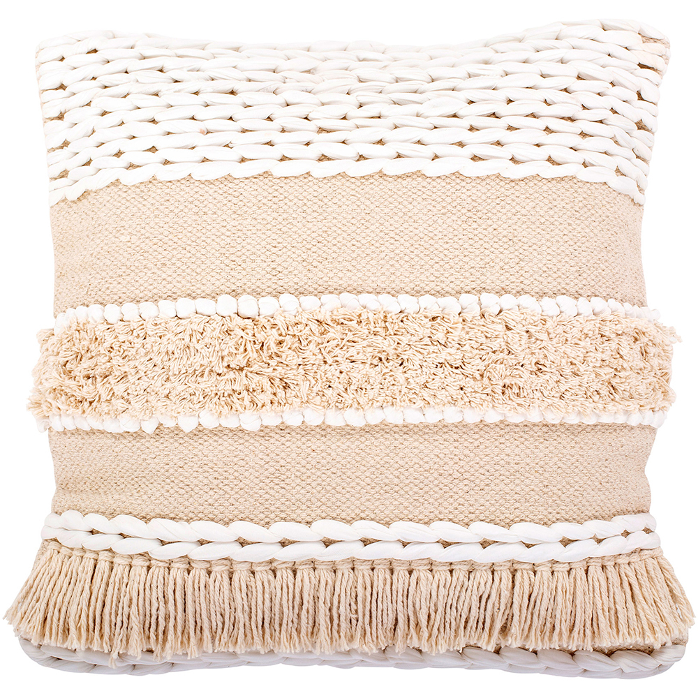 Buy Boho Bali Style Cushion - Cover and Filling Included - Hecate White 60183 - in the UK