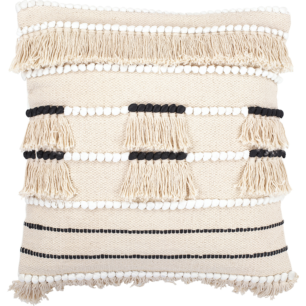  Buy Boho Bali Style Cushion - Cover and Filling Included - Juno White 60184 - in the UK